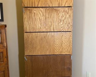 5pc Stacking Barrister Bookcase Glass Door Bookshelf 	82 x 33.5 x 12.25in	HxWxD
