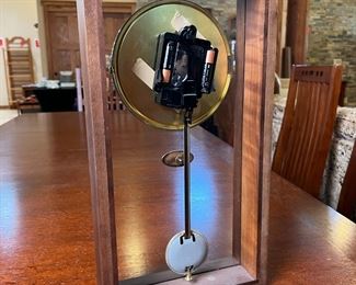 Quartz Glass Face Pendulum Clock	18 x 9.5 x 3in	
