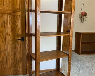 Oak Cabinet Etagere Shelf Unit Wood Shelf	74 x 31.5 x 18.75in	HxWxD
