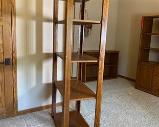 Oak Cabinet Etagere Shelf Unit Wood Shelf	74 x 31.5 x 18.75in	HxWxD
