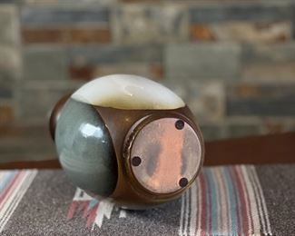 Pottery Craft Handcrafted Vase Compton California&nbsp;	10x3in at rim	
