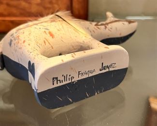 Zuni Bear Phillip Fragua Jemez Pottery Native American 	3.5 inches high.	
