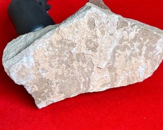 Unsigned Native America Black Ware Figure Pottery	7.5 inches high.	
