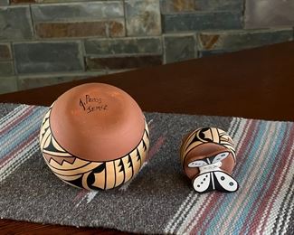Jeanette Pecos Jemez Pueblo Pottery Butterfly Jar Native American 	4.75 inches high.	
