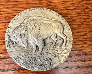 Lewis & Clark Montana Bicentennial Medal Bronze	2.75 inches diameter.	
