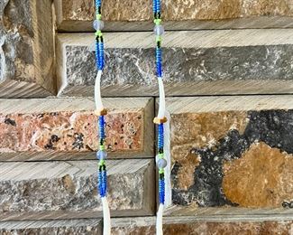 Native American Beaded Hide Medicine/Seed Bag	3 inch  	
