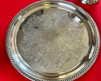 4pc Arts & Co SPC 204 Silver Plated Teapot Kettle Cremer Sugar & Tray 	Teapot: 11x 5.5 x 9.5in	
