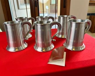 6pc Jostens Pewter Tankard	5 x 4 x 5.5in	HxWxD
