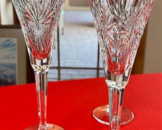 4pc Waterford Crystal Millennium HEALTH Toasting Champagne Flutes	9.25 x 3.5in	
