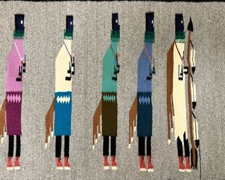 Navajo Ye’i Bi Chei Rug Native American 	26 x 40in	
