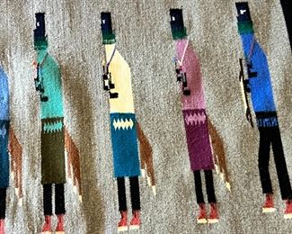 Navajo Ye’i Bi Chei Rug Native American 	26 x 40in	
