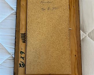 Navajo Sand Painting Rainbow Edward Yazzie Native American 	Frame: 15.5 x 9.5in	
