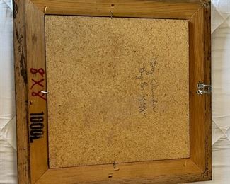 Navajo Sandpainting Big Thunder Ed Yazzie Native American 	Frame: 11.5 x 11.5in	
