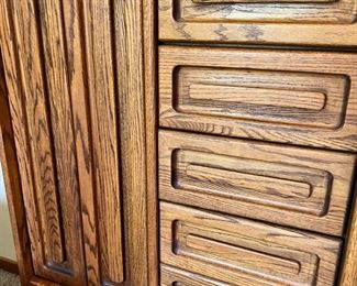 Oak Gentleman’s Chest Dresser #1	60.5 x 36 x 19.5in	HxWxD
