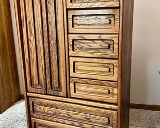 Oak Gentleman’s Chest Dresser #2	60.5 x 36 x 19.5in	HxWxD

