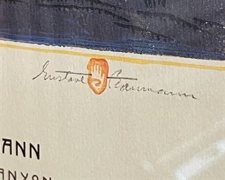 Gustave Baumann Pines Grand Canyon Framed Art Print Hillside Woods 1999 Reprint	Frame: 17 x 13.75in	
