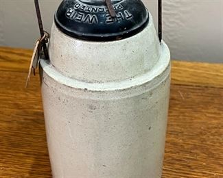 Antique Weir Stoneware Crock  	8 x 4 x 4in	HxWxD
