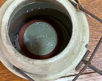 Antique Weir Stoneware Crock  	8 x 4 x 4in	HxWxD
