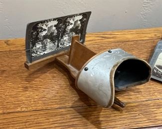 Antique Stereoscope with Slides 	12 inches long	
