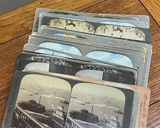 Antique Stereoscope with Slides 	12 inches long	
