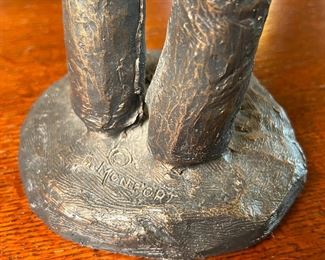 Daniel Monfort Western Cowboy Resin Sculpture Bronze Finish 	16 inches high	
