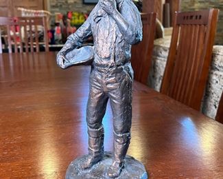 Daniel Monfort Western Prospector Resin Sculpture Bronze Finish	13.5 inches high.	
