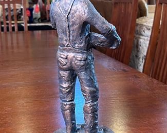 Daniel Monfort Western Prospector Resin Sculpture Bronze Finish	13.5 inches high.	
