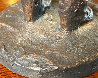 Daniel Monfort Western Prospector Resin Sculpture Bronze Finish	13.5 inches high.	
