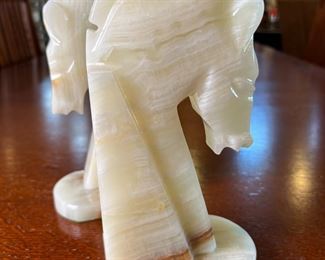 2pc Quartz Horse Head Bookends	9 inches high	
