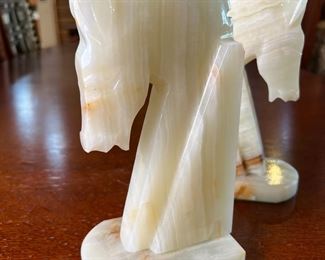 2pc Quartz Horse Head Bookends	9 inches high	
