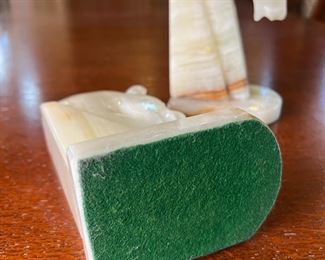 2pc Quartz Horse Head Bookends	9 inches high	
