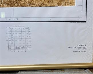 Huge Arizona 1972-1973 Satellite Image Map Framed	60.5 x 48in.	
