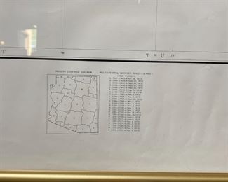 Huge Arizona 1972-1973 Satellite Image Map Framed	60.5 x 48in.	
