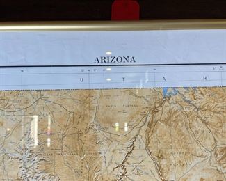 Huge Arizona 1972-1973 Satellite Image Map Framed	60.5 x 48in.	
