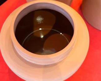 3pc Terracotta Bortner Kitchen Canister set	Large: 12in H	
