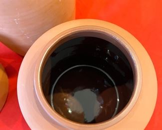 3pc Terracotta Bortner Kitchen Canister set	Large: 12in H	
