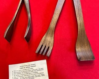 11pc Ozark Treasures Wood Salad Set	Large Bowl: 4 x 12in Diameter	
