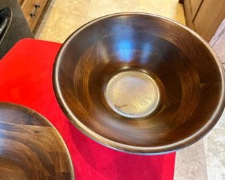 11pc Ozark Treasures Wood Salad Set	Large Bowl: 4 x 12in Diameter	
