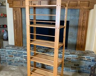 Oak 5-Shelf Bookshelf	75 x 24 x 14in	HxWxD
