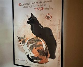 Ala Bodiniere Cat Poster Framed Exposition Steinlen	37 x 25in	
