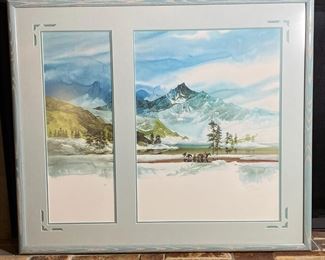 Signed Numbered Michael Atkinson Long Way Home Offset Lithograph Framed Art Artist Print AP	Frame: 30 x 35in	
