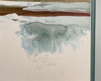 Signed Numbered Michael Atkinson Long Way Home Offset Lithograph Framed Art Artist Print AP	Frame: 30 x 35in	
