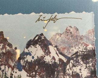 Ancient Cathedrals Signed/Numbered King Kuka Native American Flag Embossed Litho Art Framed Painting Print	Frame: 20.75 x 16.75in	
