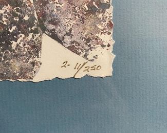 Ancient Cathedrals Signed/Numbered King Kuka Native American Flag Embossed Litho Art Framed Painting Print	Frame: 20.75 x 16.75in	
