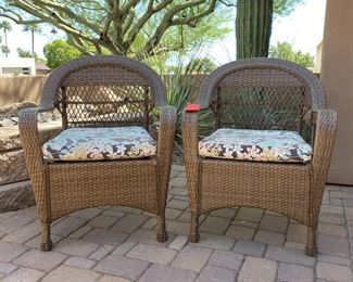 2pc All Weather Wicker &nbsp;Chairs	34.5 x 26 x 24in	HxWxD
