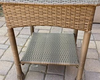 All Weather Wicker Table Small	22 x 17.5 x 17.5in	HxWxD
