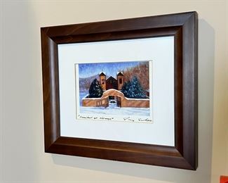 Snowfall at Chimayo Santuario de Chimayo Framed Litho Art	Frame: 10.5 x 12.75in	
