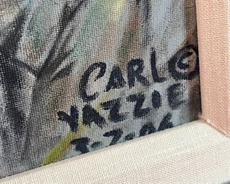 Signed Framed Art Horse River Snow	Frame: 14.25 x 15.75.in	
