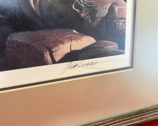 Original art Carl Yazzie Bobcat	Frame: 17.5 x 21in	
