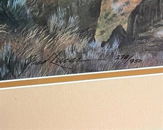 Signed Frank Lucas Canyon Print	Frame: 28 x 38in	
